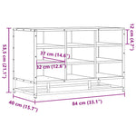 Skobenk Sonoma Eik 84X40X53,5 Cm Konstruert Tre Og Metall