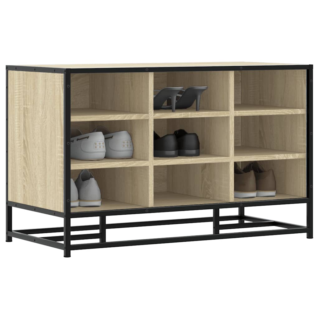 Skobenk Sonoma Eik 84X40X53,5 Cm Konstruert Tre Og Metall