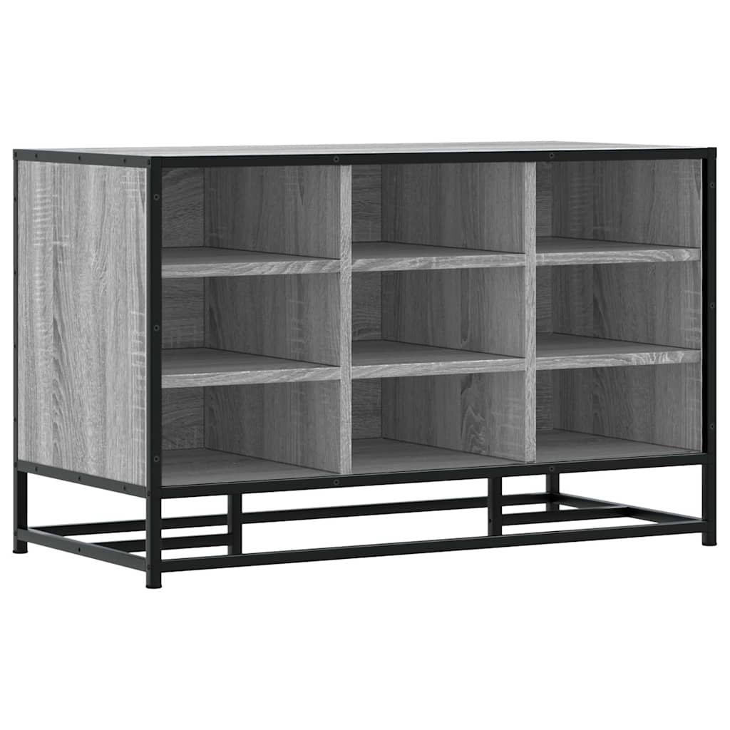 Skobenk Grå Sonoma 84X40X53,5 Cm Konstruert Tre Og Metall