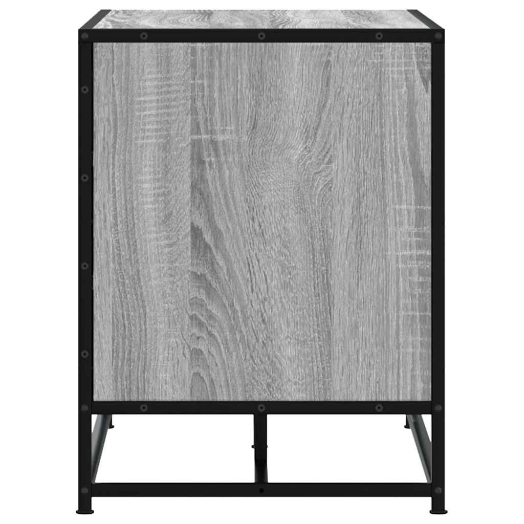 Skobenk Grå Sonoma 84X40X53,5 Cm Konstruert Tre Og Metall