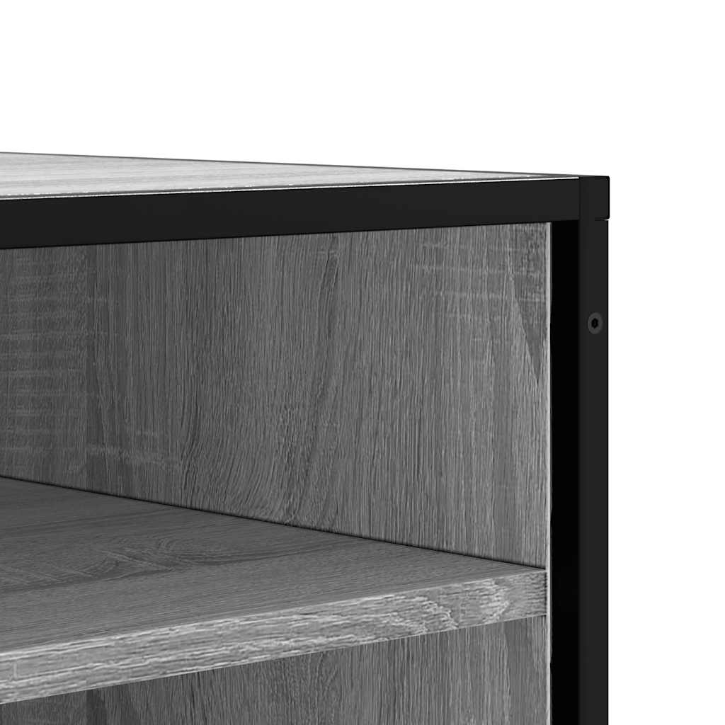 Skobenk Grå Sonoma 84X40X53,5 Cm Konstruert Tre Og Metall