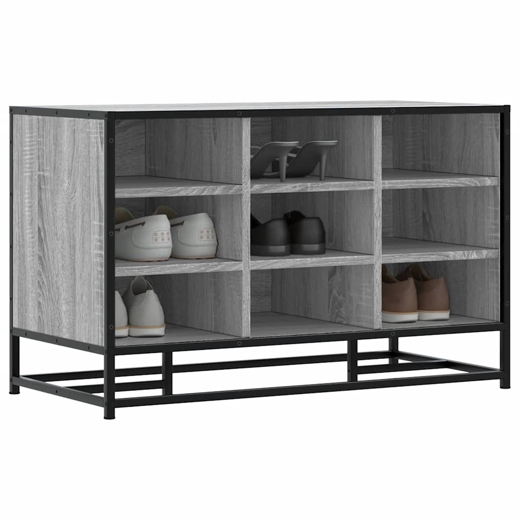 Skobenk Grå Sonoma 84X40X53,5 Cm Konstruert Tre Og Metall