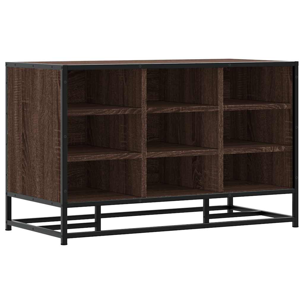 Skobenk Brun Eik 84X40X53,5 Cm Konstruert Tre Og Metall