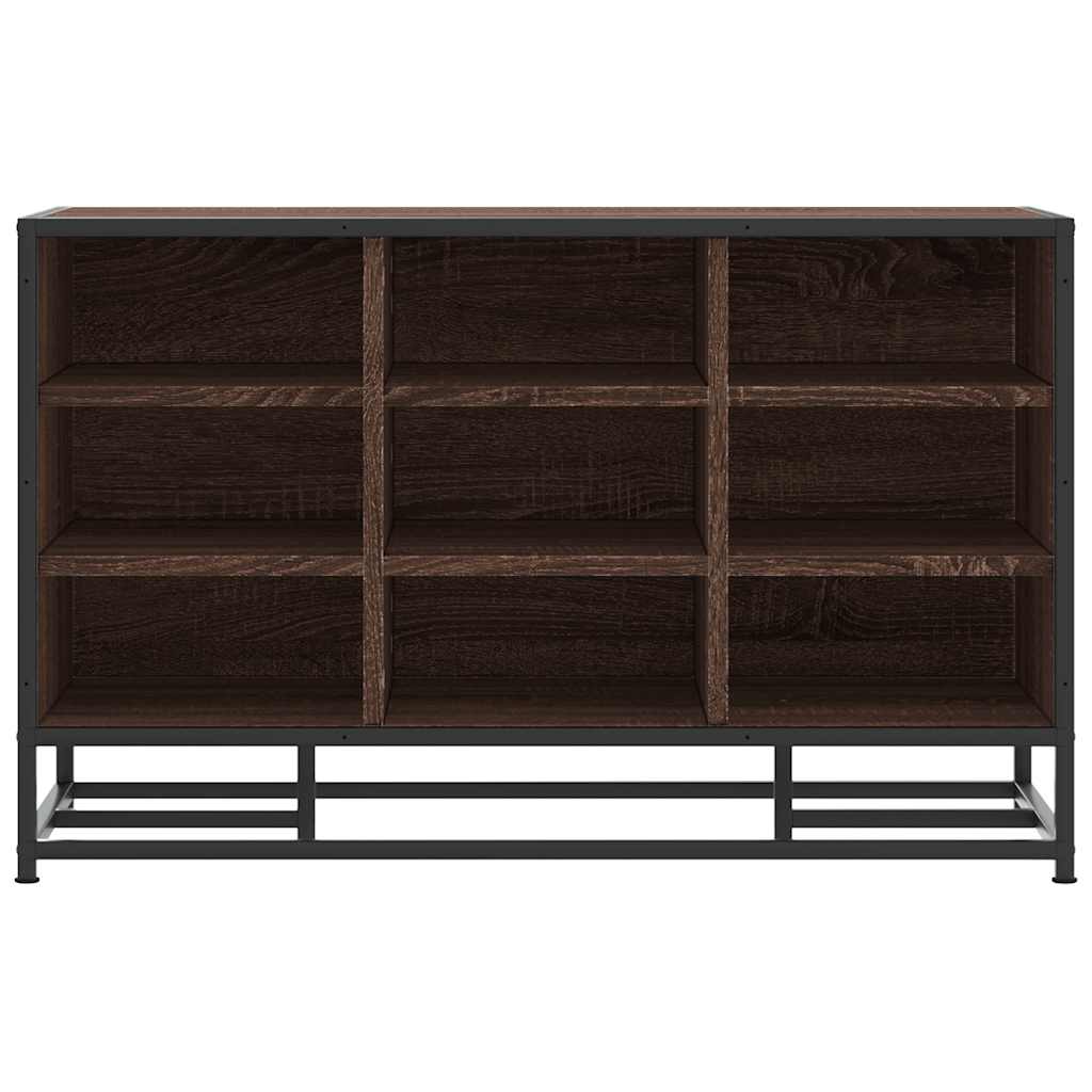 Skobenk Brun Eik 84X40X53,5 Cm Konstruert Tre Og Metall