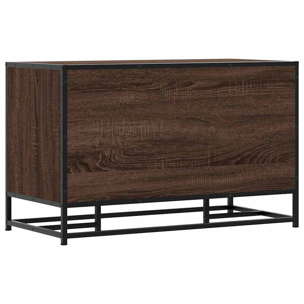 Skobenk Brun Eik 84X40X53,5 Cm Konstruert Tre Og Metall