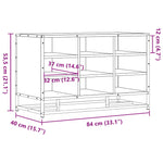 Skobenk Brun Eik 84X40X53,5 Cm Konstruert Tre Og Metall