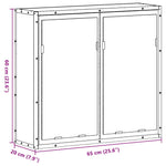 Baderomsskap Med Speil Sonoma Eik 65X20X60 Cm Konstruert Tre