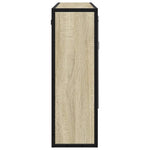 Baderomsskap Med Speil Sonoma Eik 65X20X60 Cm Konstruert Tre