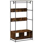 Garderobe Røkt Eik 90X50X180 Cm Konstruert Tre