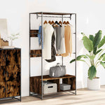 Garderobe Røkt Eik 90X50X180 Cm Konstruert Tre