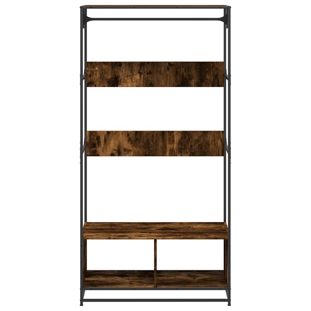 Garderobe Røkt Eik 90X50X180 Cm Konstruert Tre