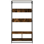 Garderobe Røkt Eik 90X50X180 Cm Konstruert Tre