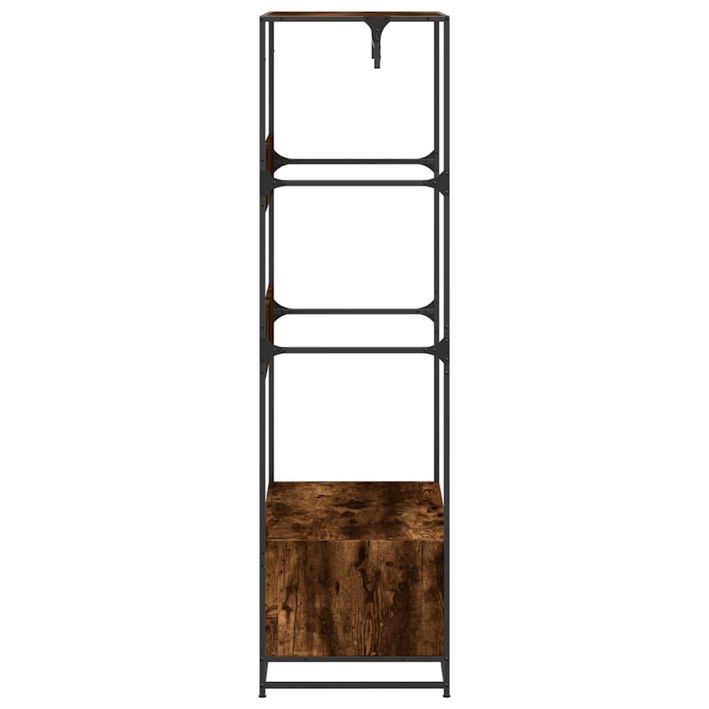 Garderobe Røkt Eik 90X50X180 Cm Konstruert Tre