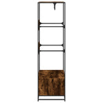 Garderobe Røkt Eik 90X50X180 Cm Konstruert Tre
