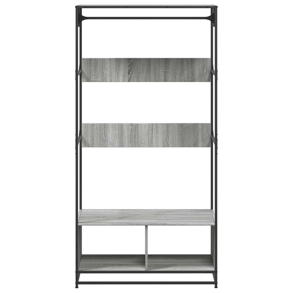 Garderobe Grå Sonoma 90X50X180 Cm Konstruert Tre