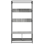 Garderobe Grå Sonoma 90X50X180 Cm Konstruert Tre