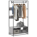 Garderobe Grå Sonoma 90X50X180 Cm Konstruert Tre