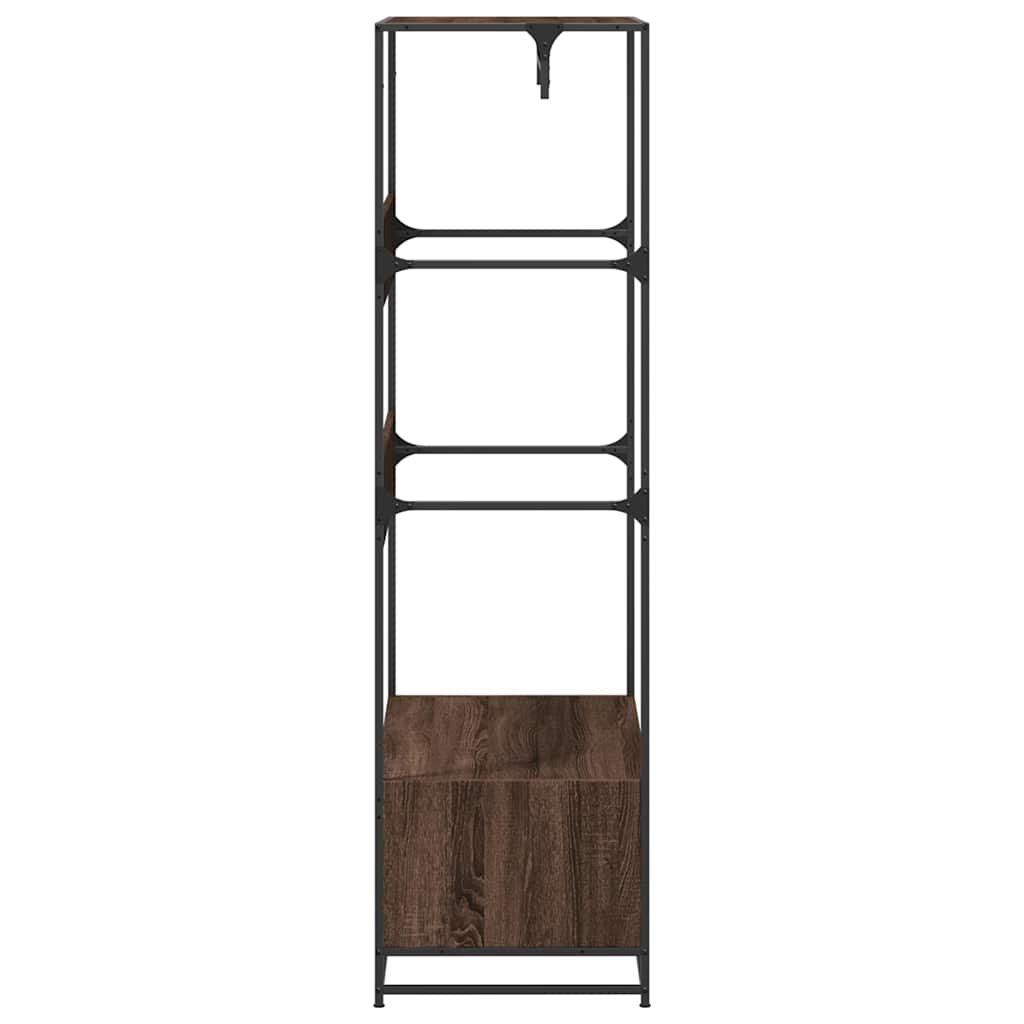 Garderobe Brun Eik 90X50X180 Cm Konstruert Tre
