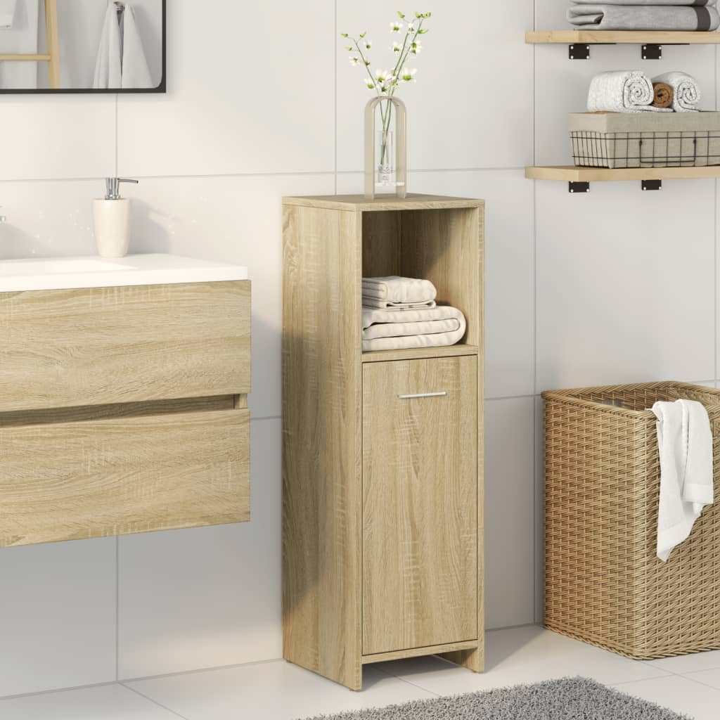 Baderomsskap Sonoma Eik 30X30X95 Cm Sponplate
