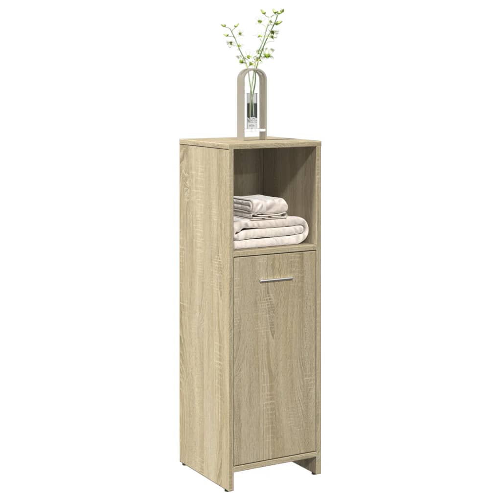 Baderomsskap Sonoma Eik 30X30X95 Cm Sponplate