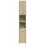 Baderomsskap Sonoma Eik 30X30X183,5 Cm Sponplate
