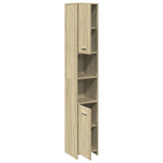 Baderomsskap Sonoma Eik 30X30X183,5 Cm Sponplate