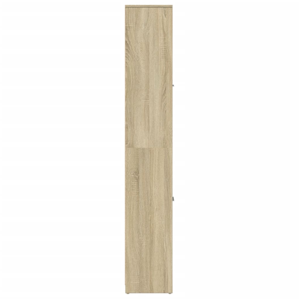 Baderomsskap Sonoma Eik 30X30X183,5 Cm Sponplate