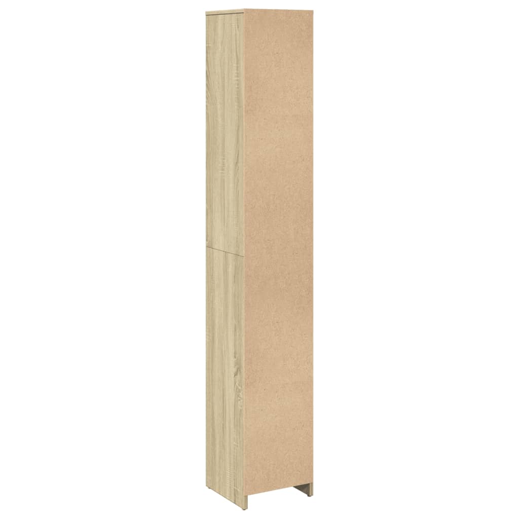 Baderomsskap Sonoma Eik 30X30X183,5 Cm Sponplate