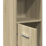 Baderomsskap Sonoma Eik 30X30X183,5 Cm Sponplate