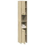 Baderomsskap Sonoma Eik 30X30X183,5 Cm Sponplate