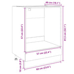 Ovnskap Sonoma Eik 60X46X81,5 Cm Sponplate