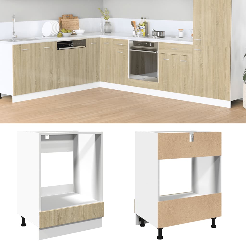 Ovnskap Sonoma Eik 60X46X81,5 Cm Sponplate