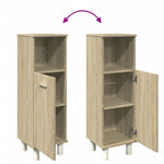 Baderomsskap Sonoma Eik 30,5X30X95 Cm Konstruert Tre