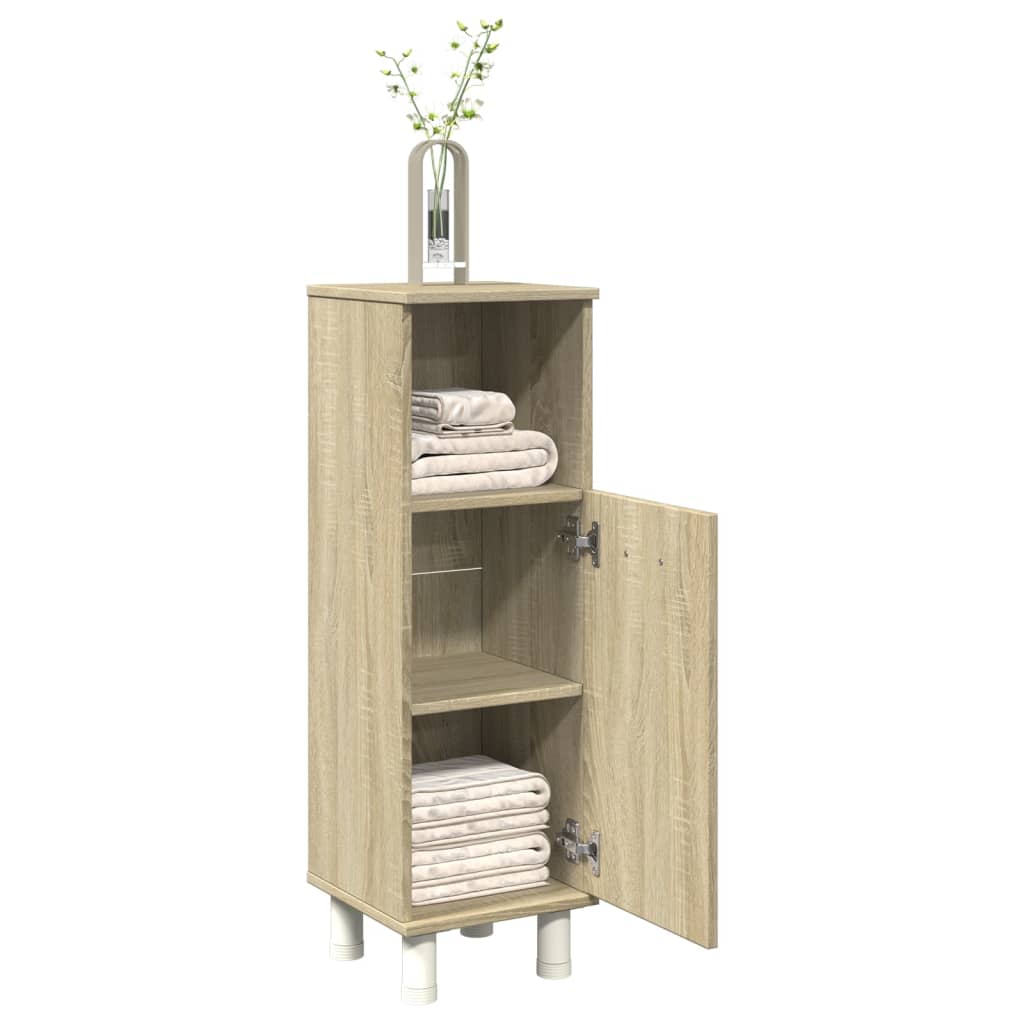 Baderomsskap Sonoma Eik 30,5X30X95 Cm Konstruert Tre