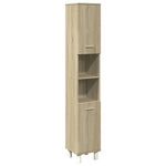 Baderomsskap Sonoma Eik 30,5X30X179 Cm Konstruert Tre