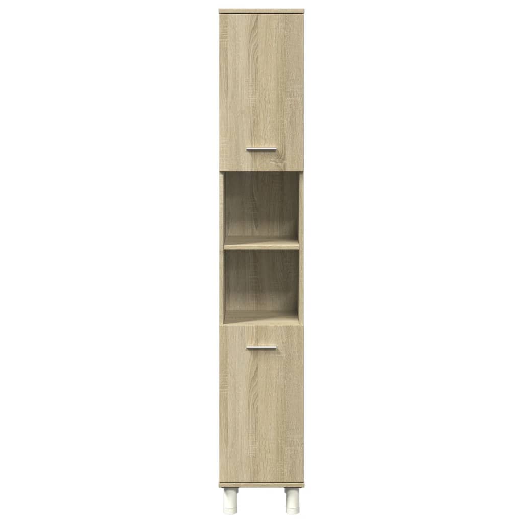 Baderomsskap Sonoma Eik 30,5X30X179 Cm Konstruert Tre