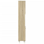Baderomsskap Sonoma Eik 30,5X30X179 Cm Konstruert Tre