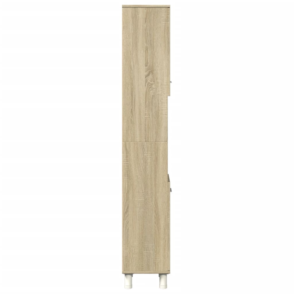 Baderomsskap Sonoma Eik 30,5X30X179 Cm Konstruert Tre