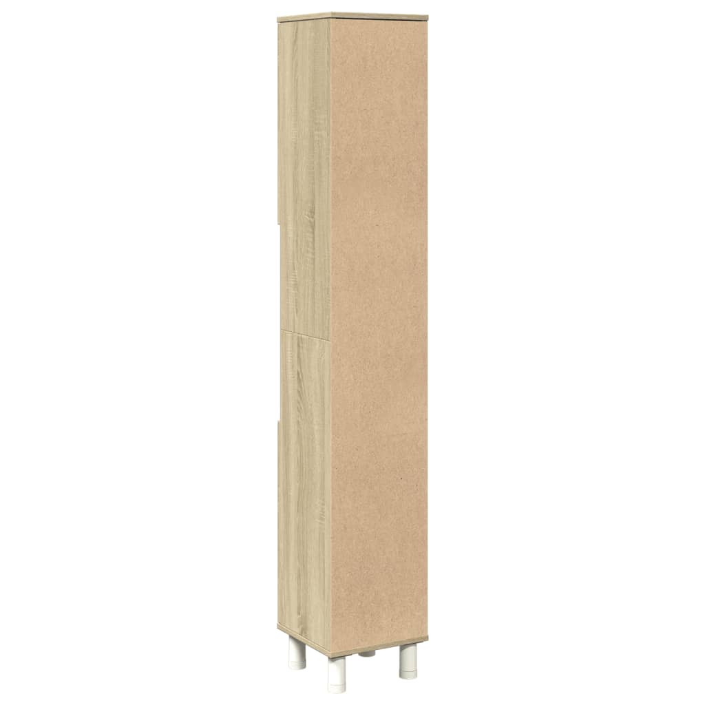 Baderomsskap Sonoma Eik 30,5X30X179 Cm Konstruert Tre