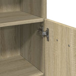 Baderomsskap Sonoma Eik 30,5X30X179 Cm Konstruert Tre