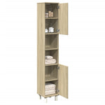 Baderomsskap Sonoma Eik 30,5X30X179 Cm Konstruert Tre