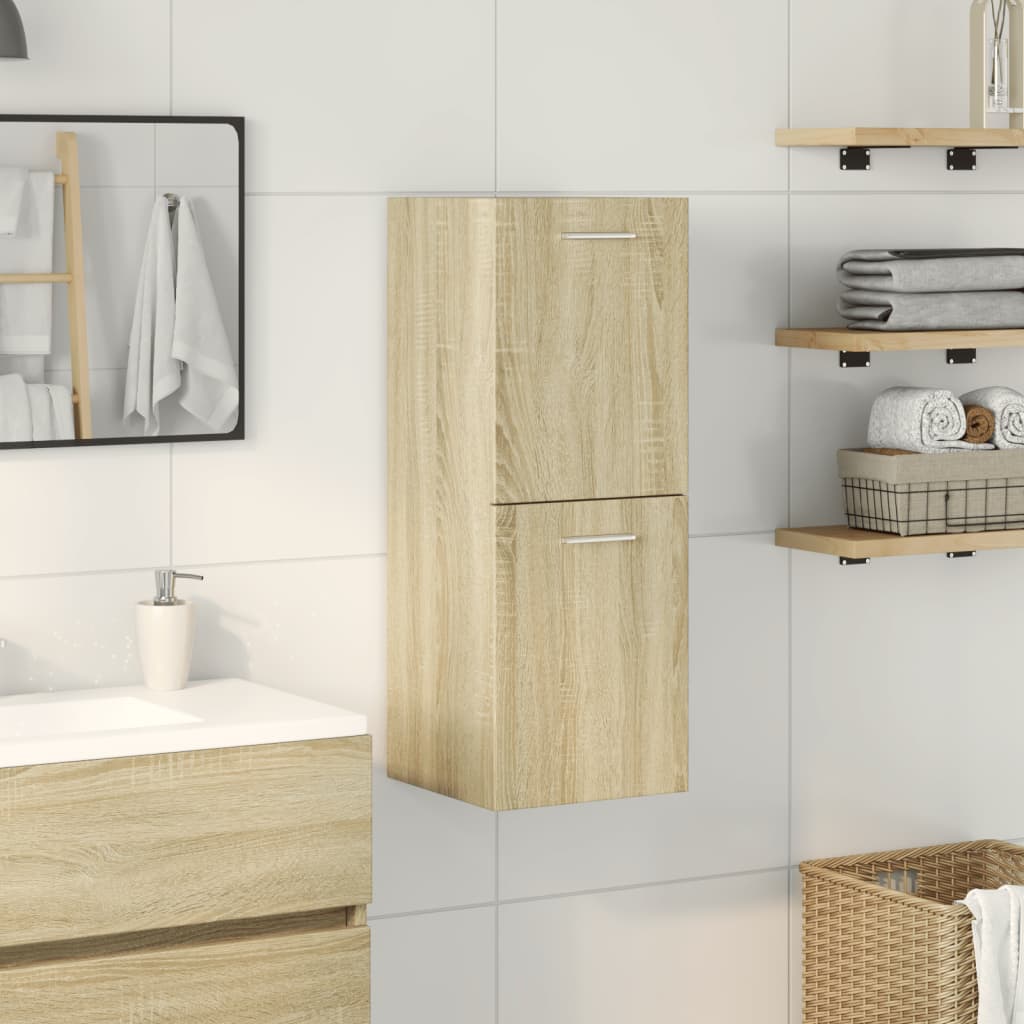 Baderomsskap Sonoma Eik 30X30X80 Cm Sponplate