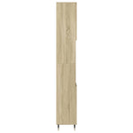 Baderomsskap Sonoma Eik 30X30X190 Cm Konstruert Tre