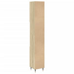 Baderomsskap Sonoma Eik 30X30X190 Cm Konstruert Tre