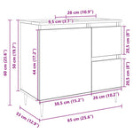 Servantskap Sonoma Eik 65X33X60 Cm Konstruert Tre