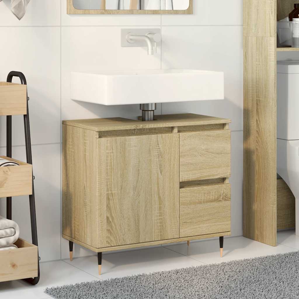 Servantskap Sonoma Eik 65X33X60 Cm Konstruert Tre