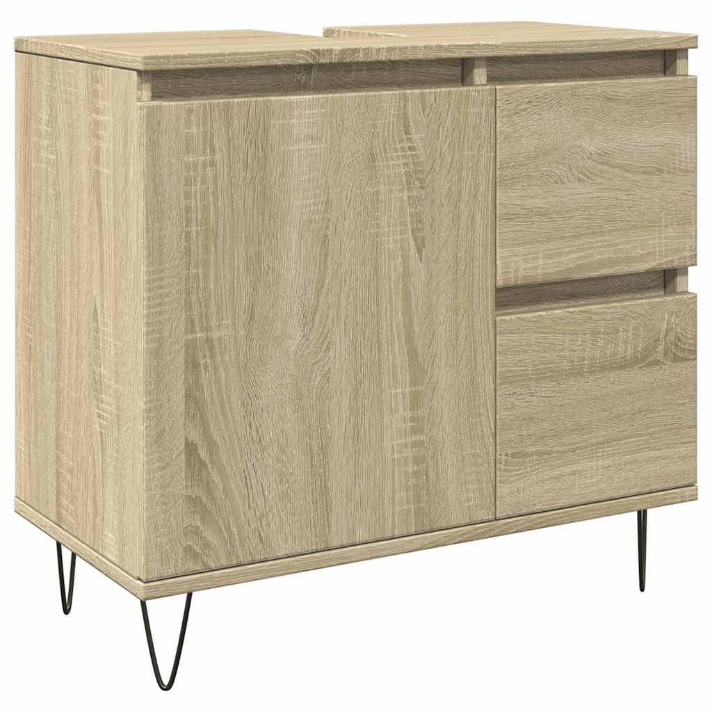 Baderomsskap Sonoma Eik 65X33X60 Cm Konstruert Tre