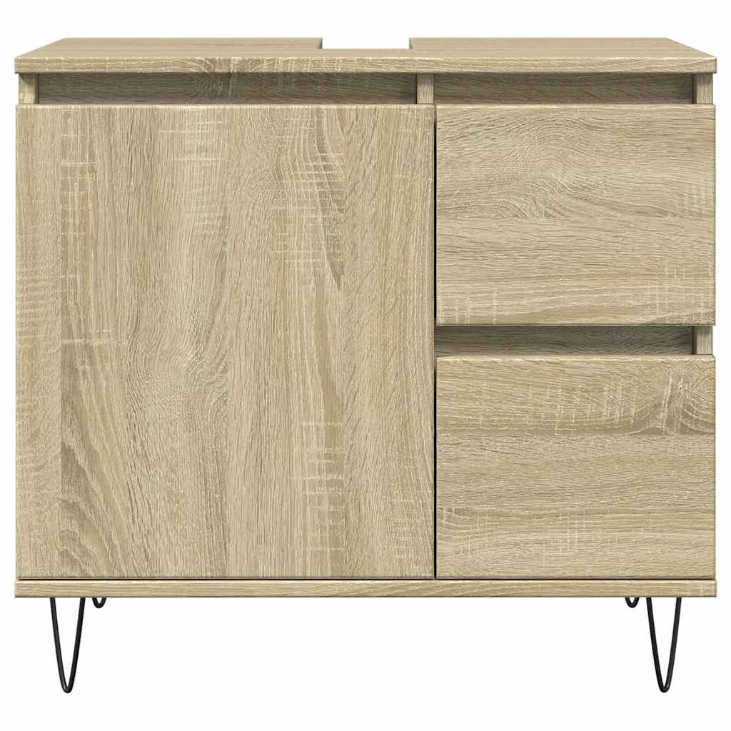 Baderomsskap Sonoma Eik 65X33X60 Cm Konstruert Tre