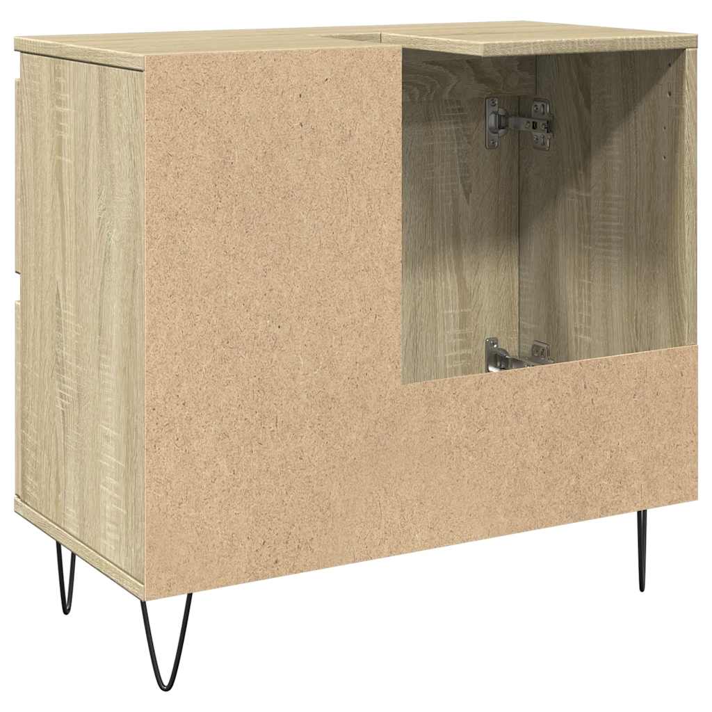Baderomsskap Sonoma Eik 65X33X60 Cm Konstruert Tre