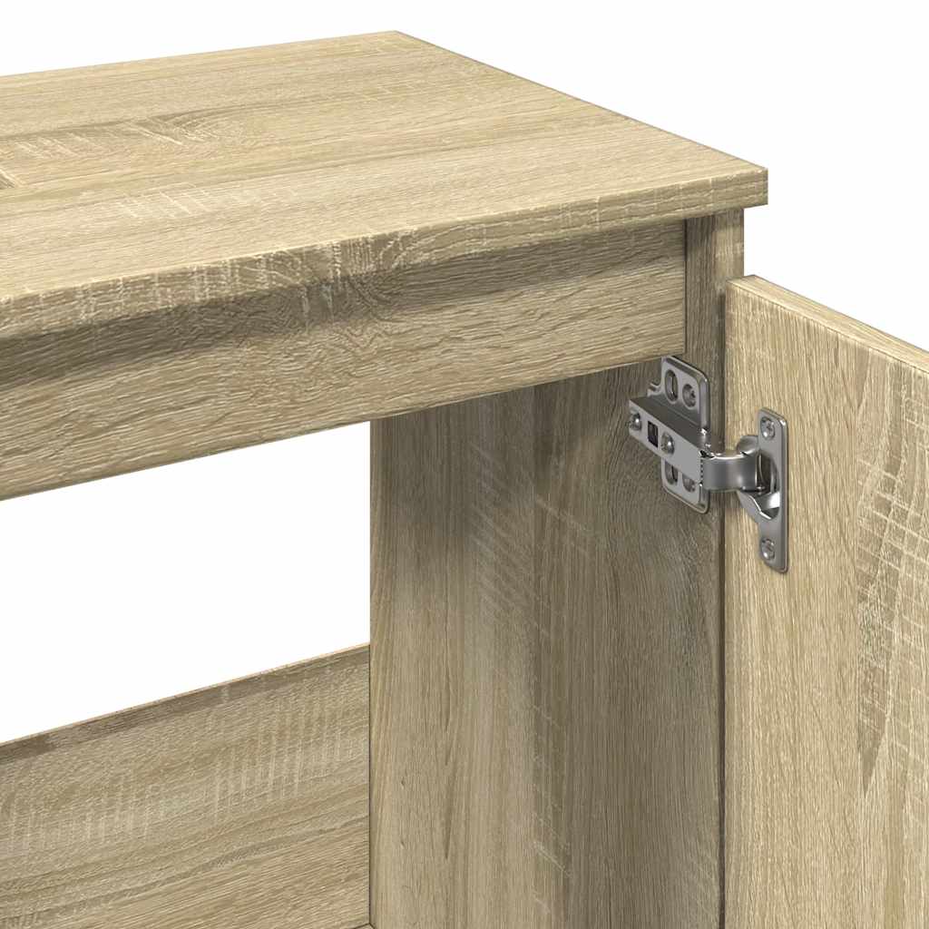 Baderomsskap Sonoma Eik 65X33X60 Cm Konstruert Tre
